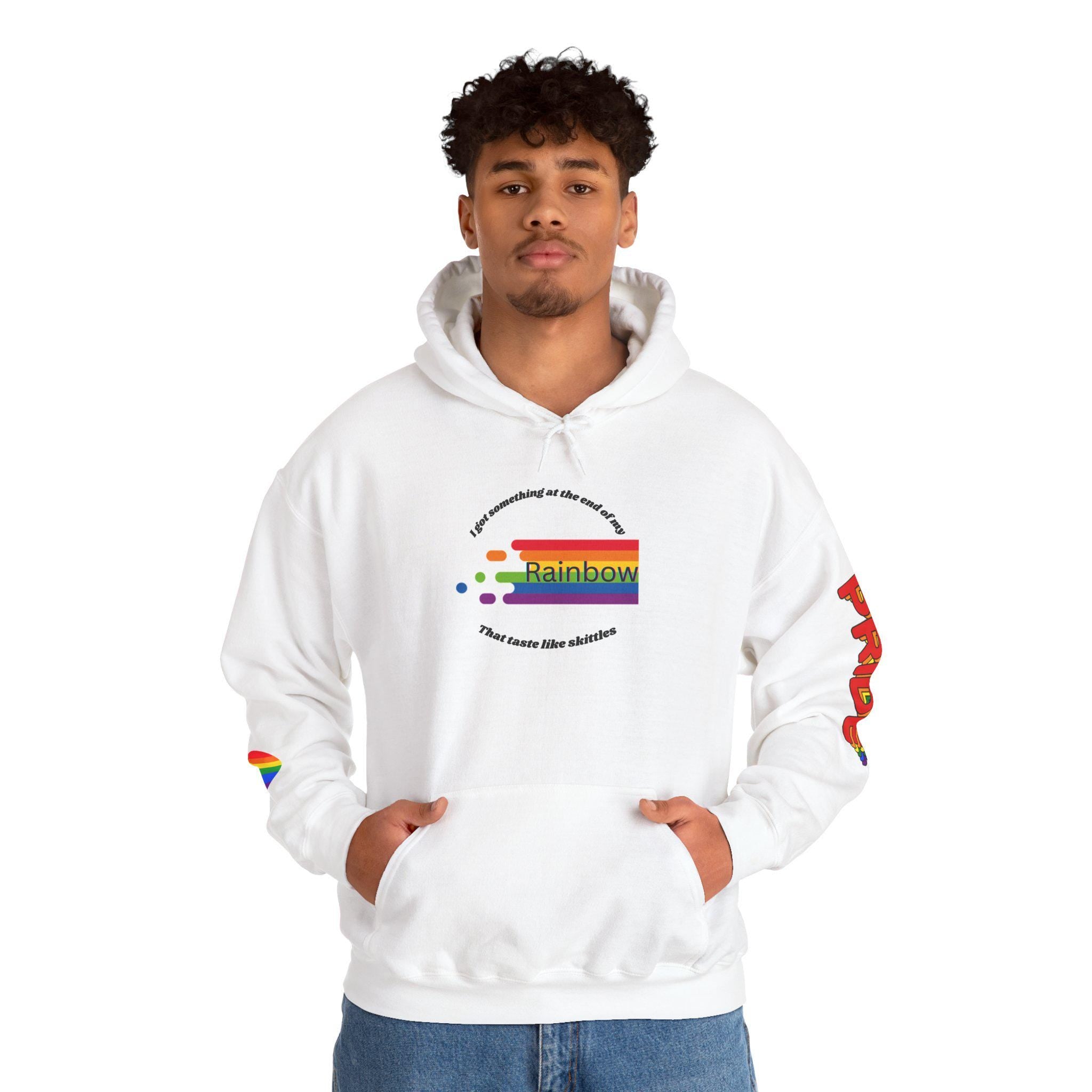 Pride Rainbow Hooded Sweatshirt | Unisex, Cozy Pride Gear, LGBTQ+ Apparel, Colorful Hoodie for Celebrations, Gift for Allies