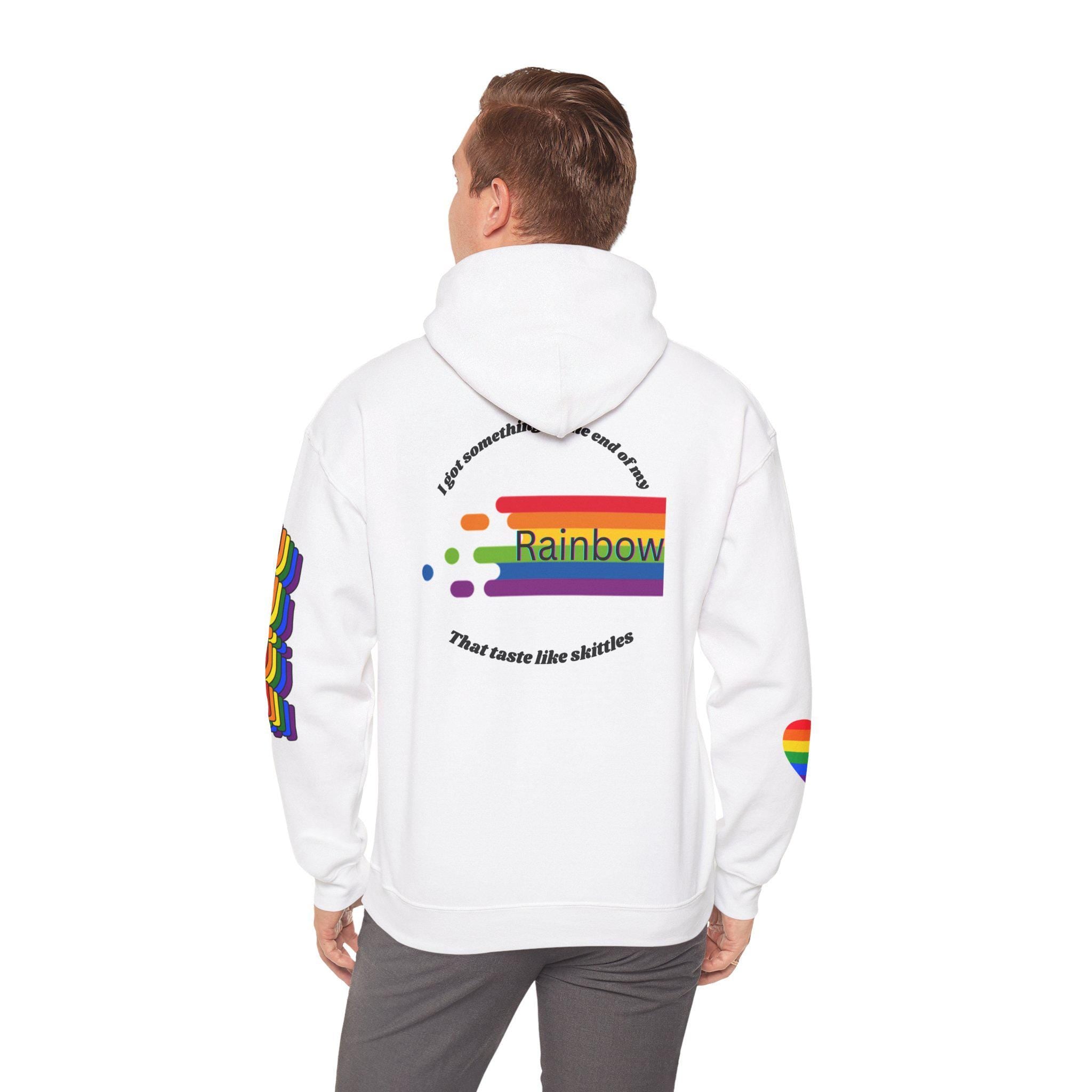 Pride Rainbow Hooded Sweatshirt | Unisex, Cozy Pride Gear, LGBTQ+ Apparel, Colorful Hoodie for Celebrations, Gift for Allies
