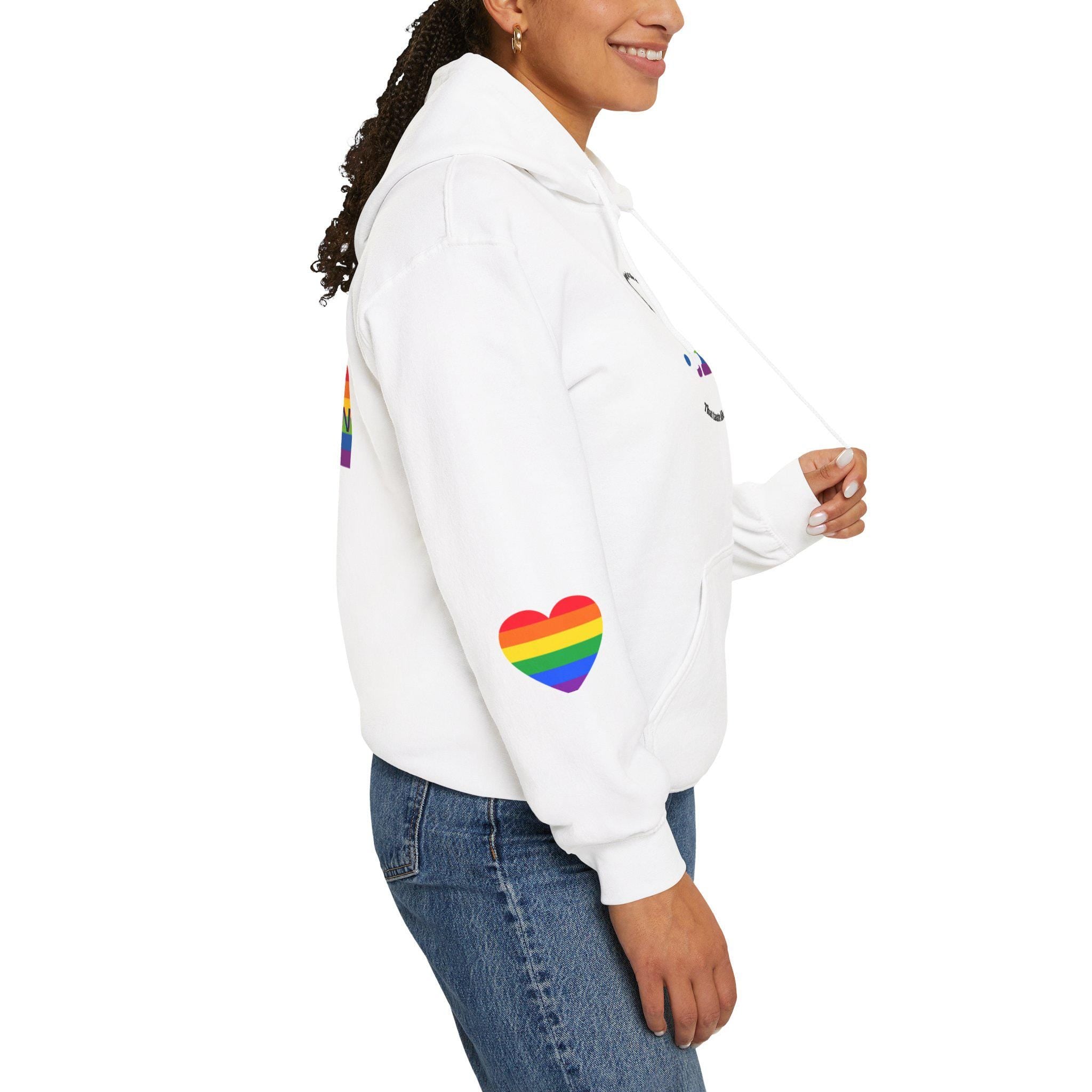 Pride Rainbow Hooded Sweatshirt | Unisex, Cozy Pride Gear, LGBTQ+ Apparel, Colorful Hoodie for Celebrations, Gift for Allies