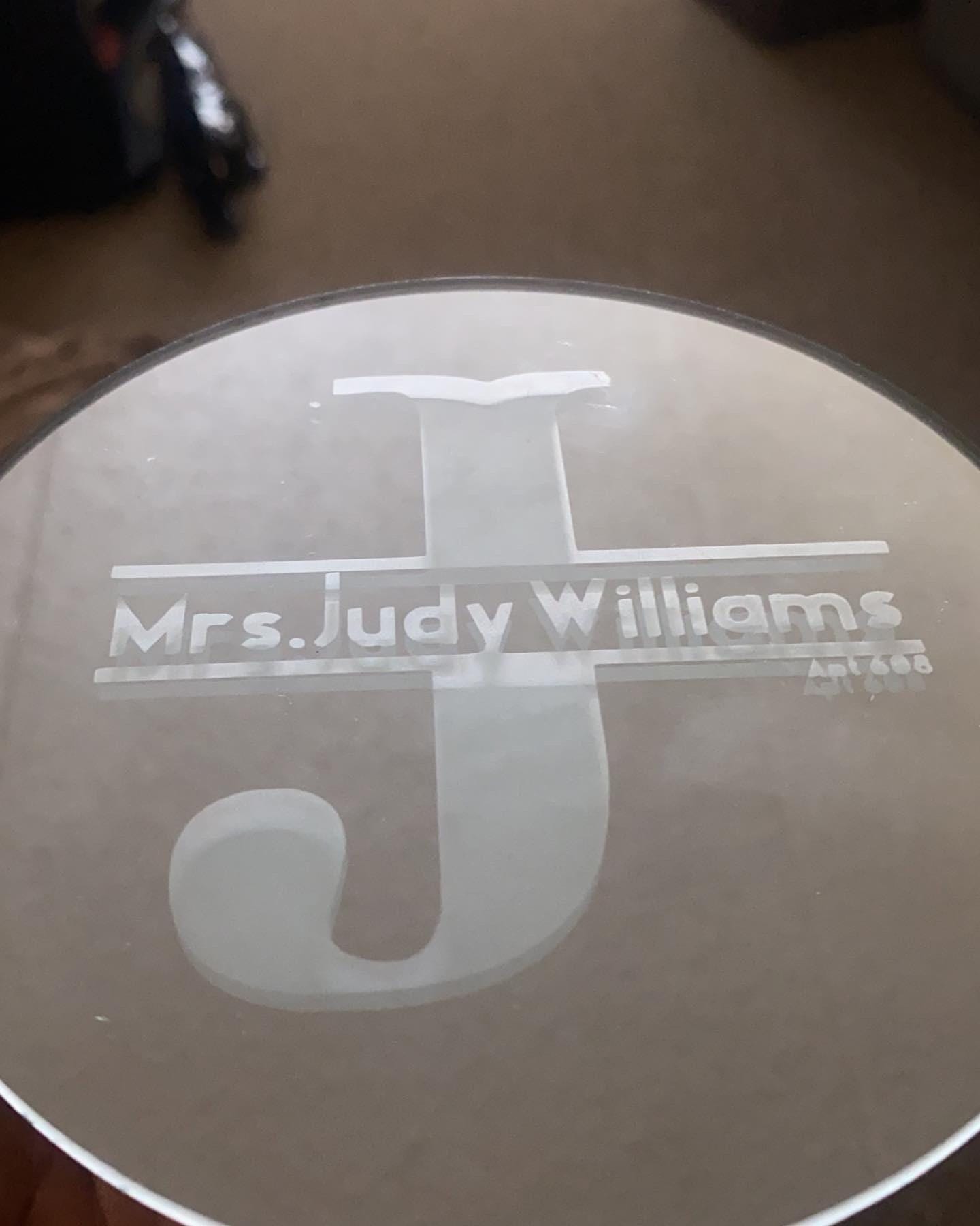 Customized glass coasters