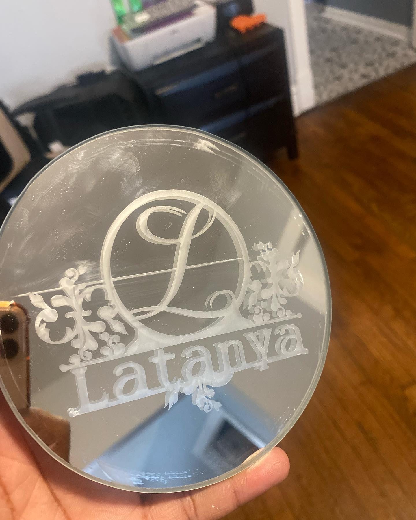 Customized glass coasters