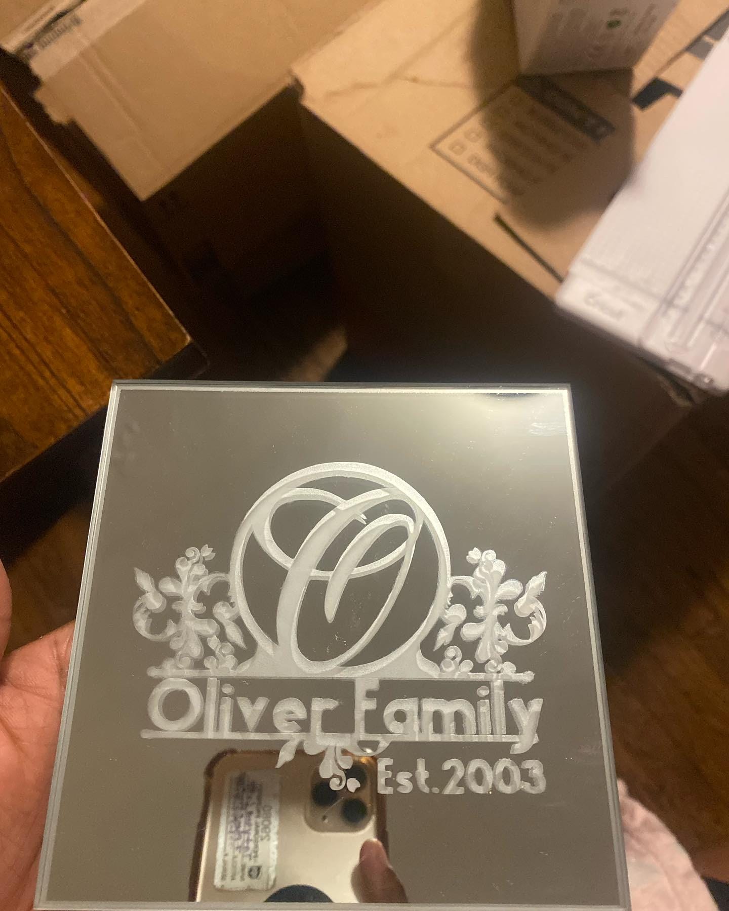 Customized glass coasters