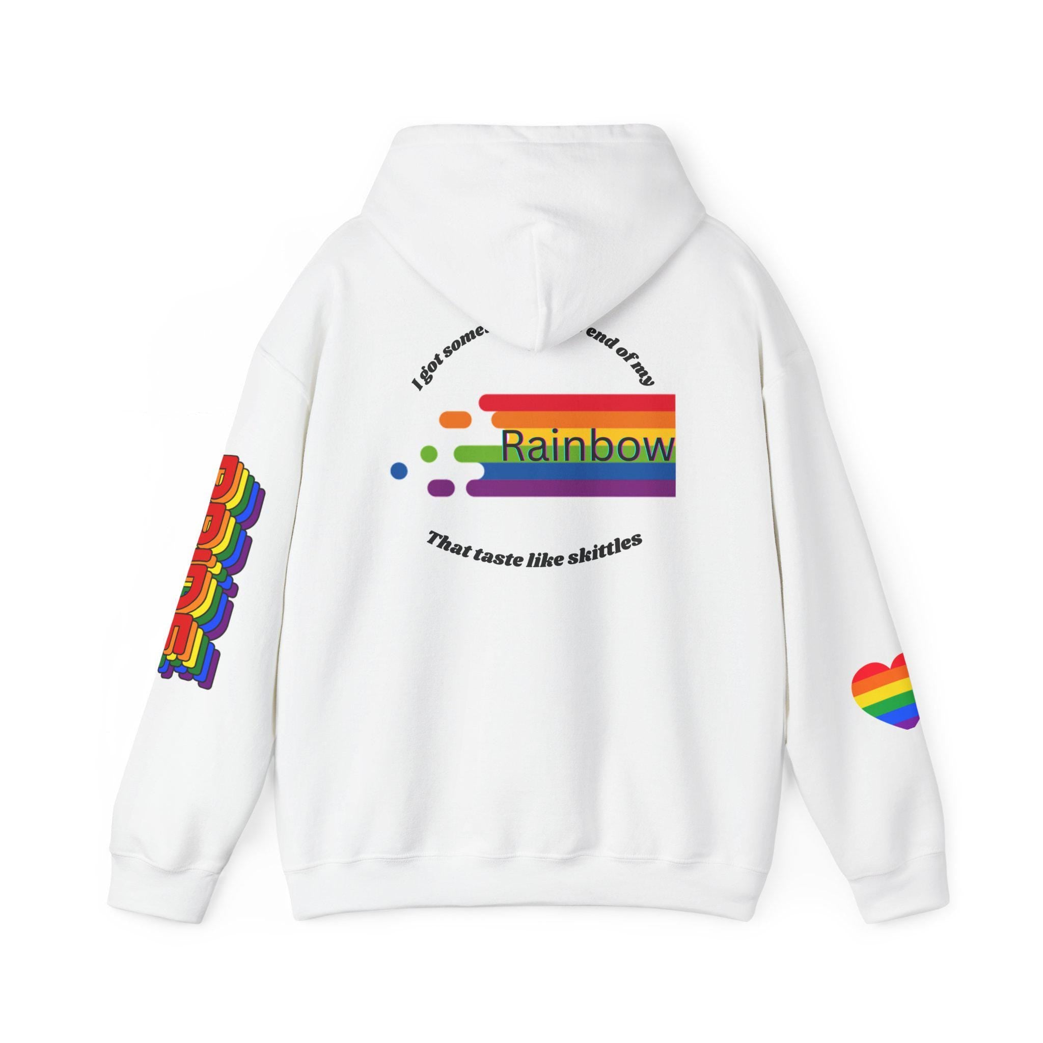 Pride Rainbow Hooded Sweatshirt | Unisex, Cozy Pride Gear, LGBTQ+ Apparel, Colorful Hoodie for Celebrations, Gift for Allies