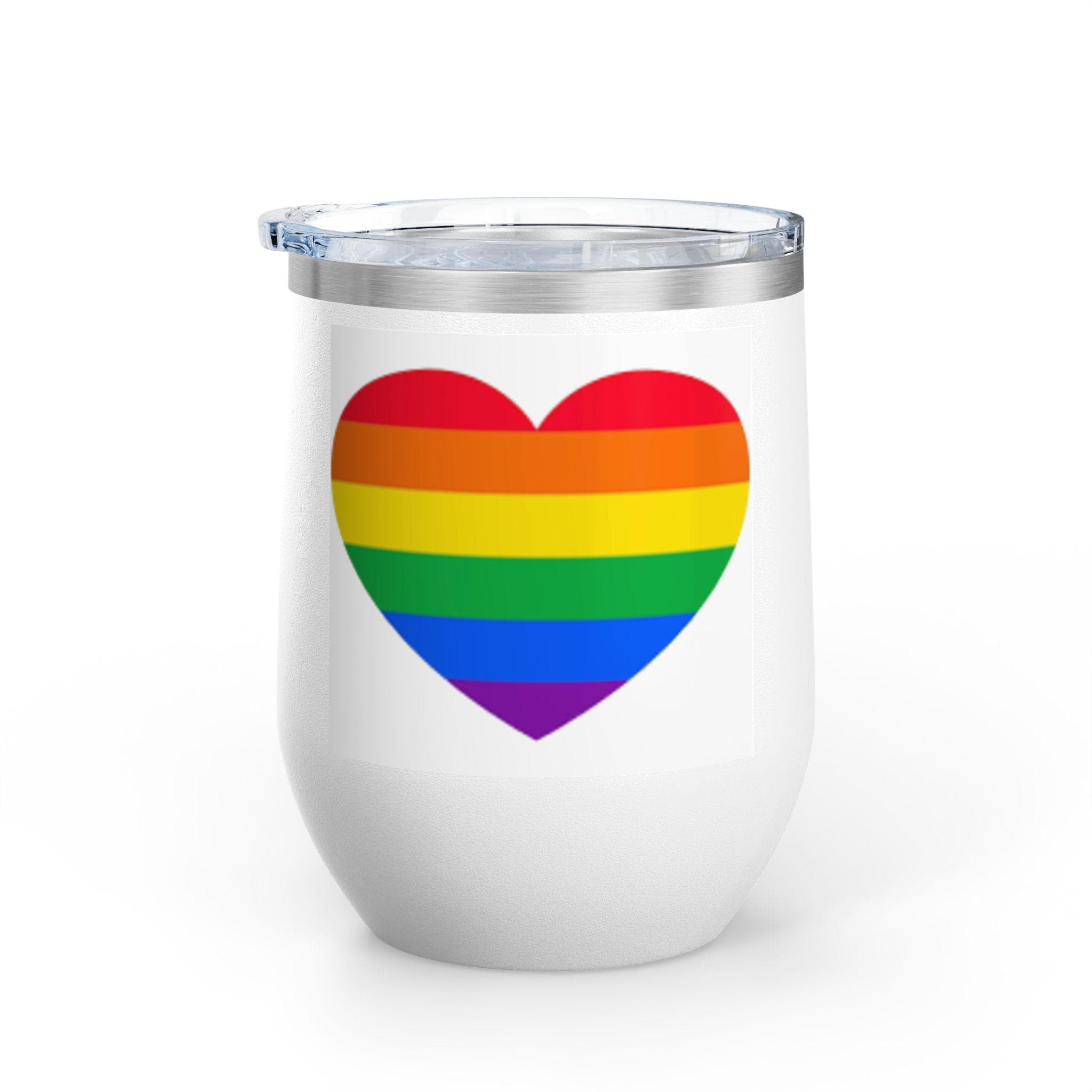 Proud to Be Gay Wine Tumbler, 12oz - LGBTQ+ Celebration Cup for Pride, Perfect Gift for Friends, Fun Party Accessory, Colorful Drinkware